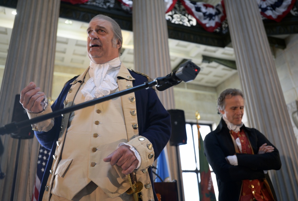 Coast Guard participates in historic re-enactment ceremony for 225th birthday