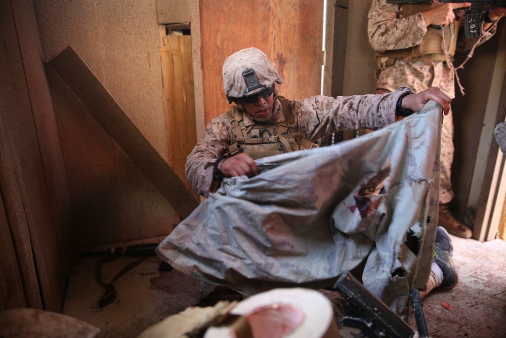 Blue Diamond corpsmen experience tactical combat trauma training