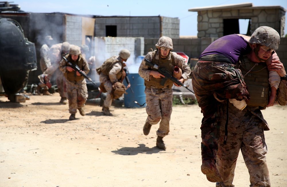 Blue Diamond corpsmen experience tactical combat trauma training