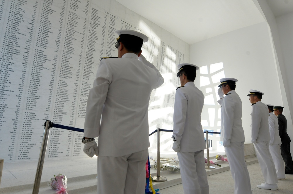 Japanese wreath laying ceremony