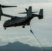 U.S. and Philippine Marines fast rope from Ospreys