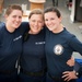 Crew members of the Coast Guard's newest National Security Cutter, James