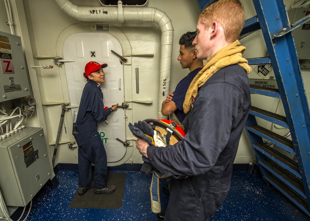 USS Essex damage control drill