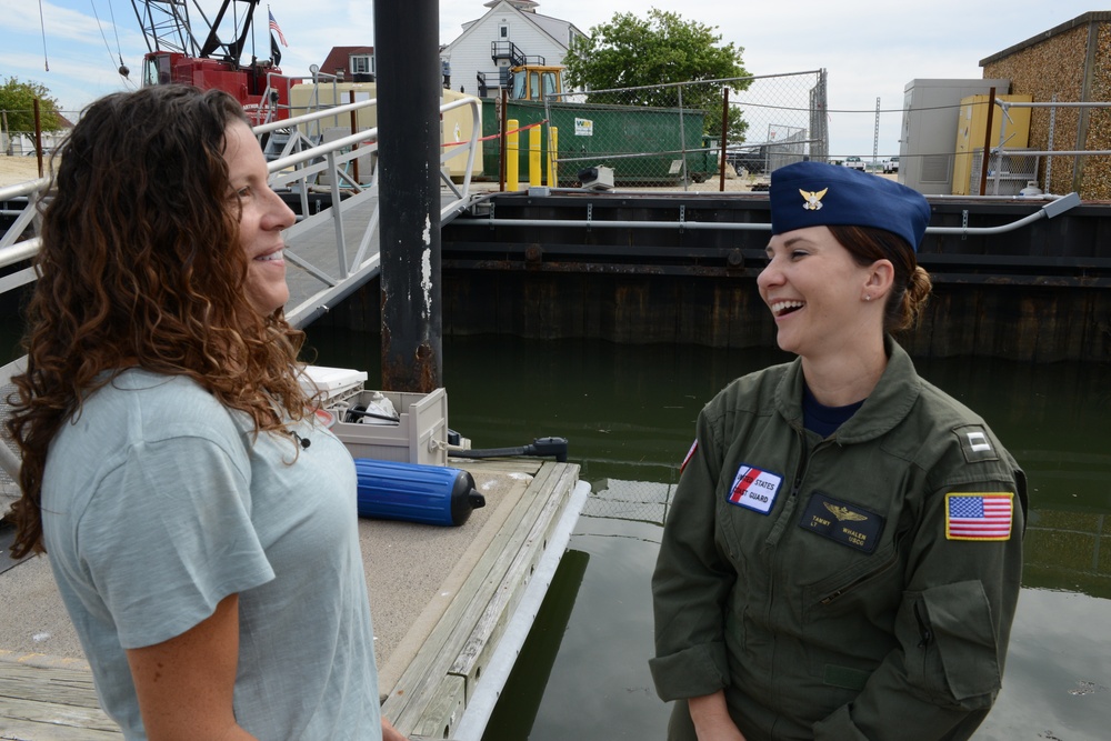 Coast Guard Air Station Atlantic City reunited with survivor and family