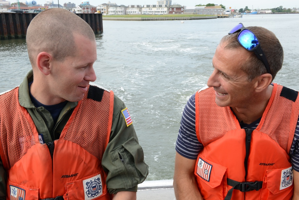 Coast Guard Air Station Atlantic City reunited with survivor and family