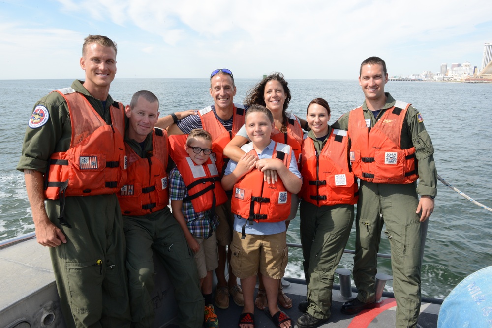 Coast Guard Air Station Atlantic City reunited with survivor and family