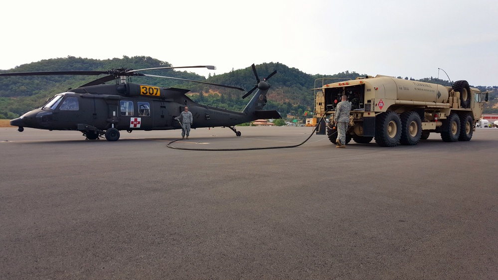 Oregon Army National Guard assists fire suppression efforts in Stouts Fire