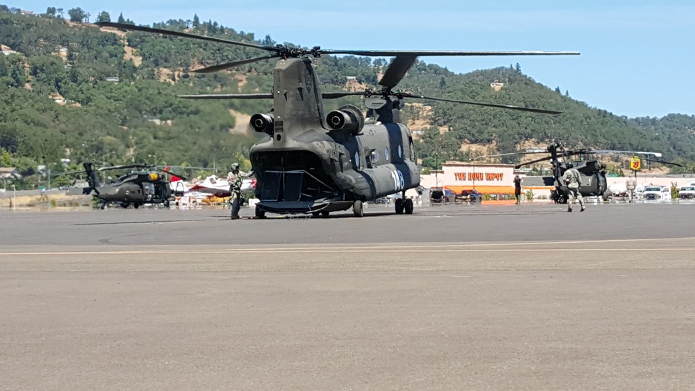 Oregon Army National Guard assists fire suppression efforts in Stouts Fire