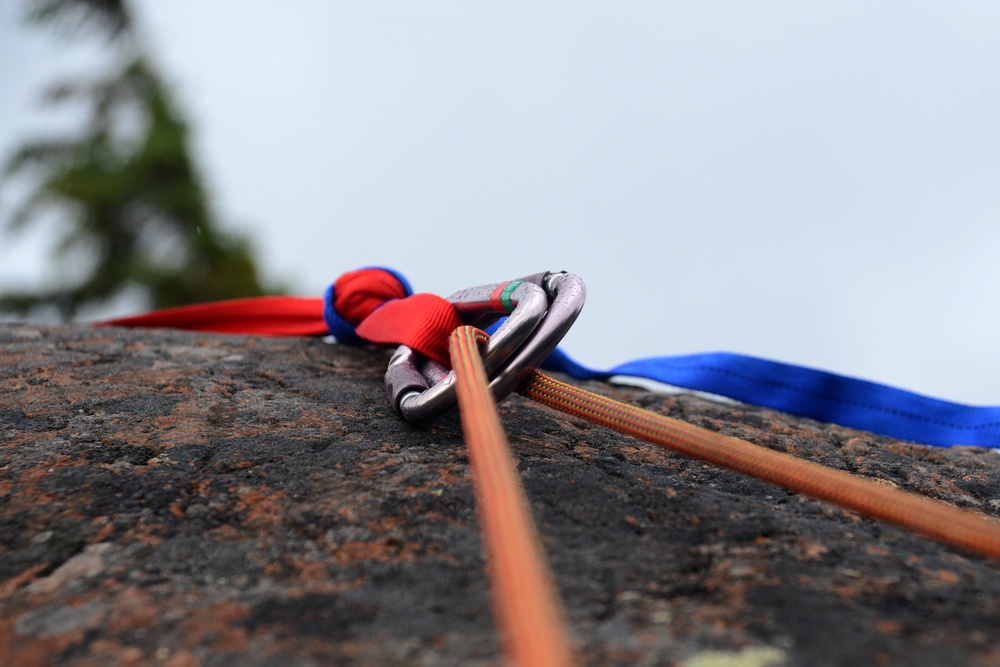 Outdoor rock climbing