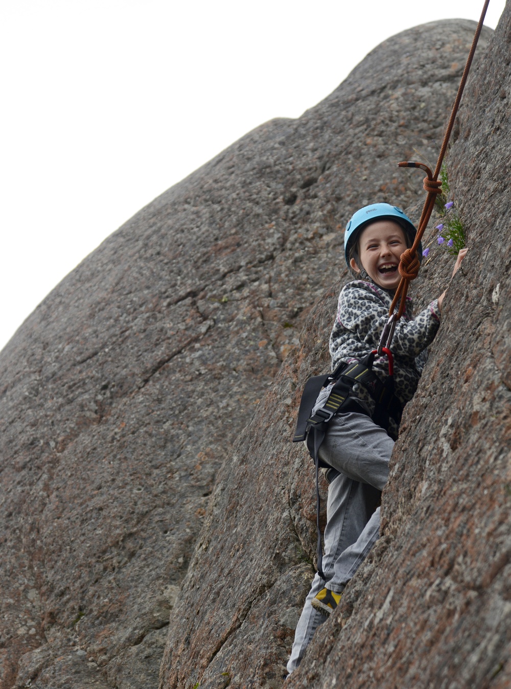 Outdoor rock climbing