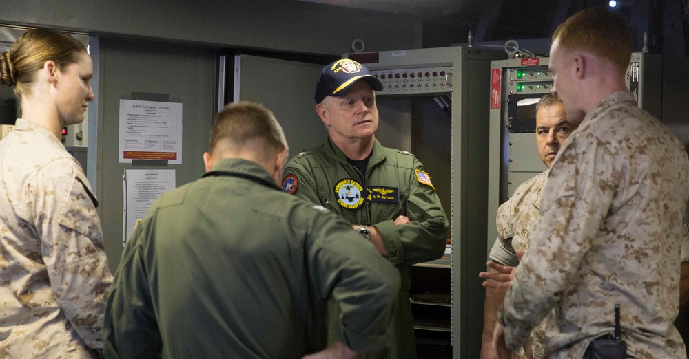 Rear Admiral Butler visits USS Arlington (LPD 24)