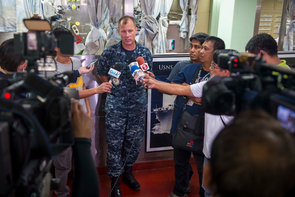 Media visits Mercy during Pacific Partnership 2015