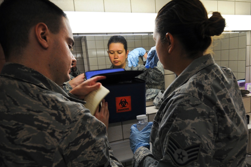 NJ ANG bioenvironmental engineers test water samples at German school