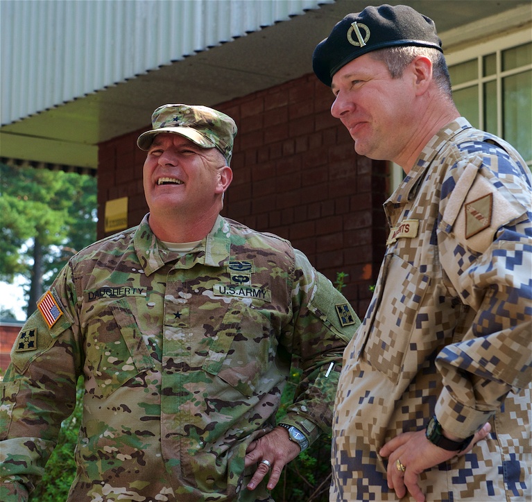 US, Latvia Soldiers participate in competition during CODEL visit