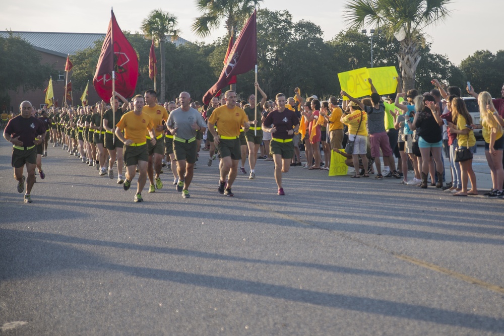 New Marines show motivation during final run on Parris Island
