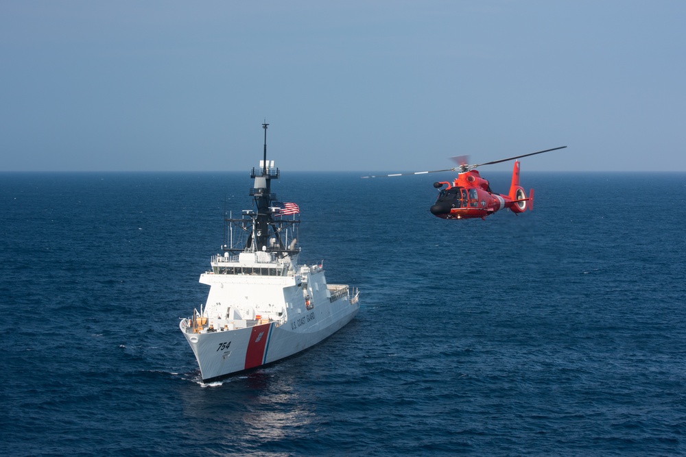 Coast Guard Cutter James overflight