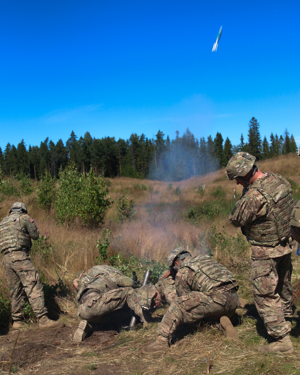 Mortar call for fire live exercise in Estonia