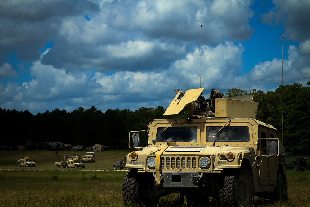 Providing security at Joint Readiness Training Center, Fort Polk, La.