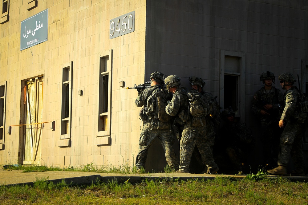 Red Bulls conducting urban operations at Joint Readiness Training Center, Fort Polk, La.