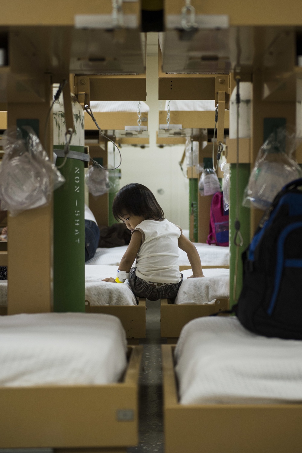 Operation Smile patients board USNS Mercy during Pacific Partnership 2015