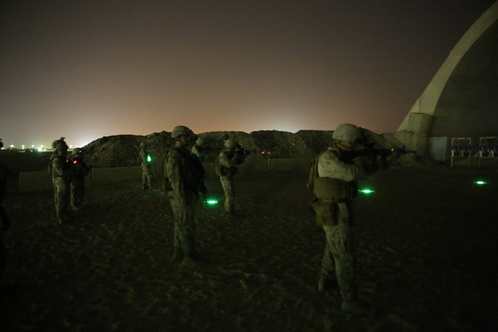 U.S. Marines light up night range in Middle East