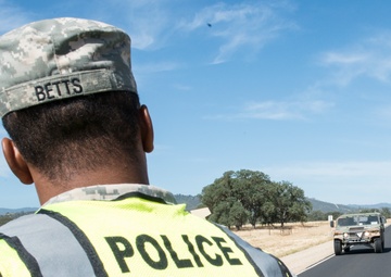 Reserve military police work side by side with Fort Hunter Liggett counterparts