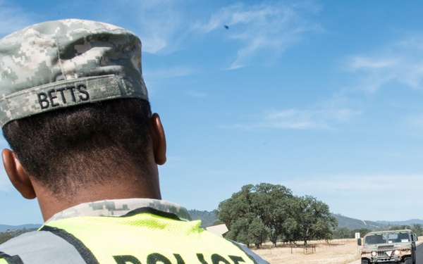 Reserve military police work side by side with Fort Hunter Liggett counterparts