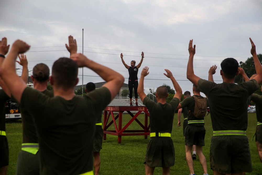 CLR-25 Marines and sailors maintain fitness with 3-mile run, HITT session