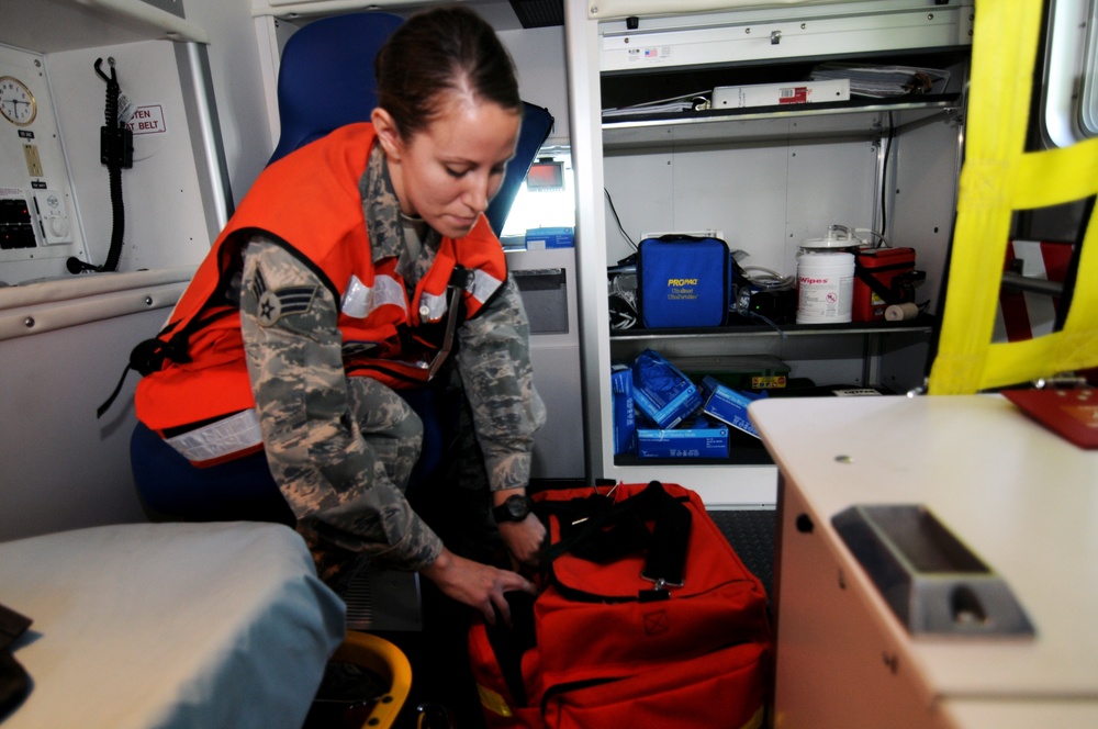 Airmen from the 177th MDG assist 52nd MDG in simulated fuel spill on Spangdahlem AB
