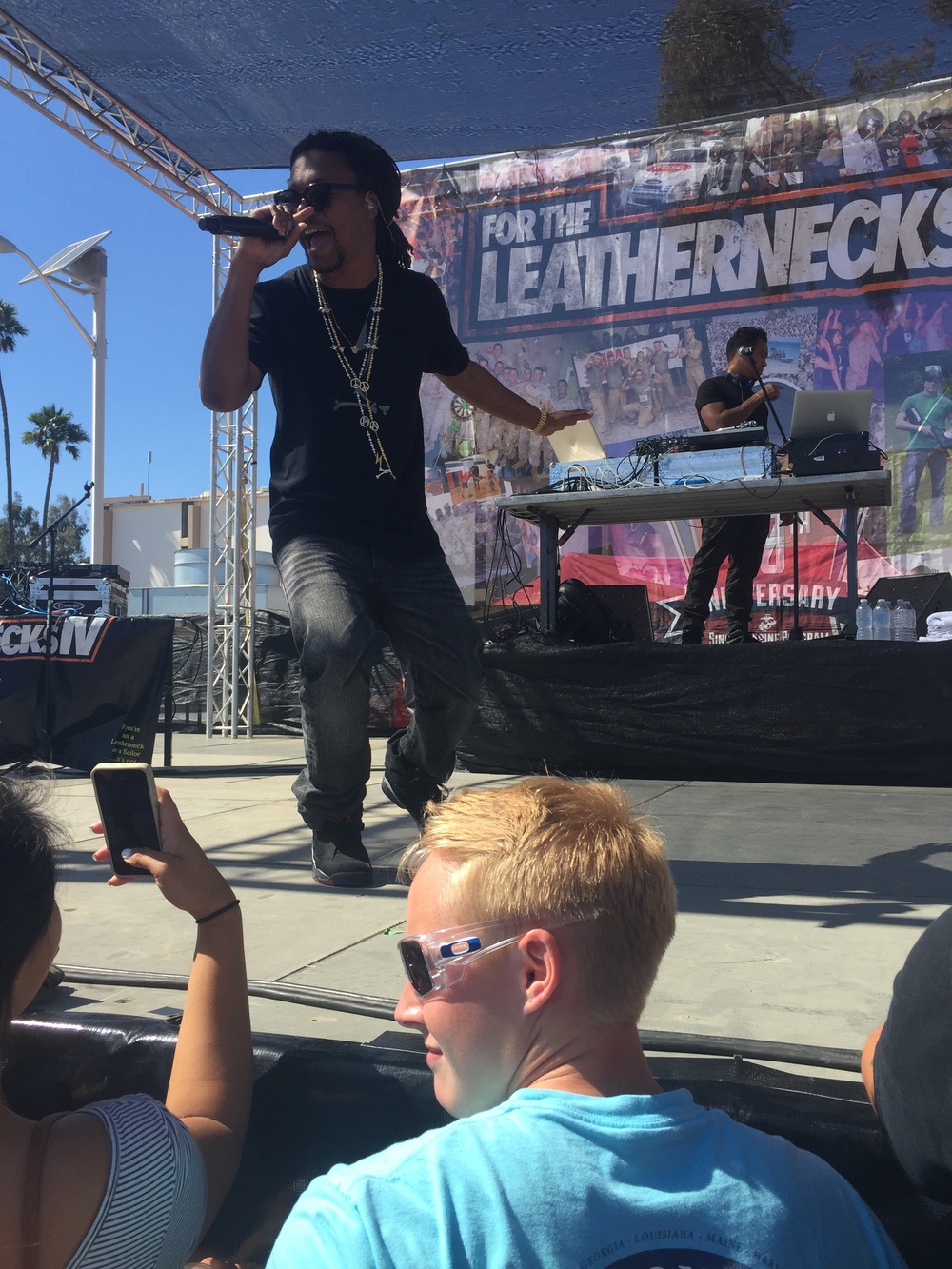 Lupe Fiasco performs aboard MCAS Miramar