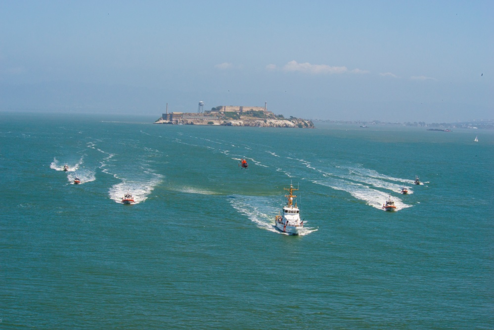 Coast Guard formation in San Francisco Bay