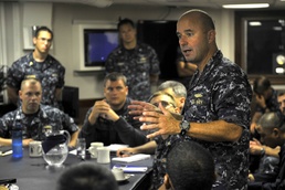 ‘SWO Top Gun’ admiral visits John Paul Jones Wardroom, promotes new career opportunities