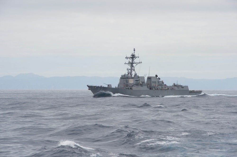 Show of force transit by the John C. Stennis Strike Group