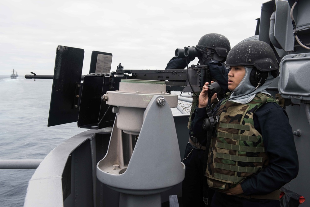 Show of force transit by the John C. Stennis Strike Group