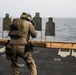 U.S. Marines practice barricade shooting at sea