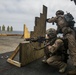 U.S. Marines practice barricade shooting at sea