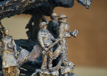 Greg Wyatt’s 'Price of Freedom' sculpture undergoes annual maintenance at Arlington National Cemetery