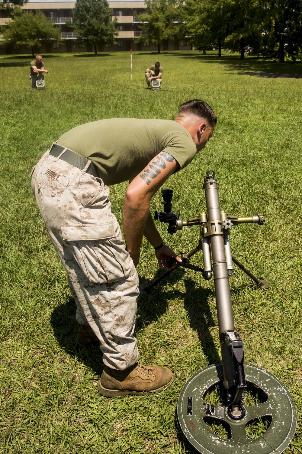 1/8 Marines get back to basics in mortar techniques