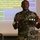 Lt. Col. Ibriham Bindul, of the Unite Nations, gives a class on information gathering and analysis