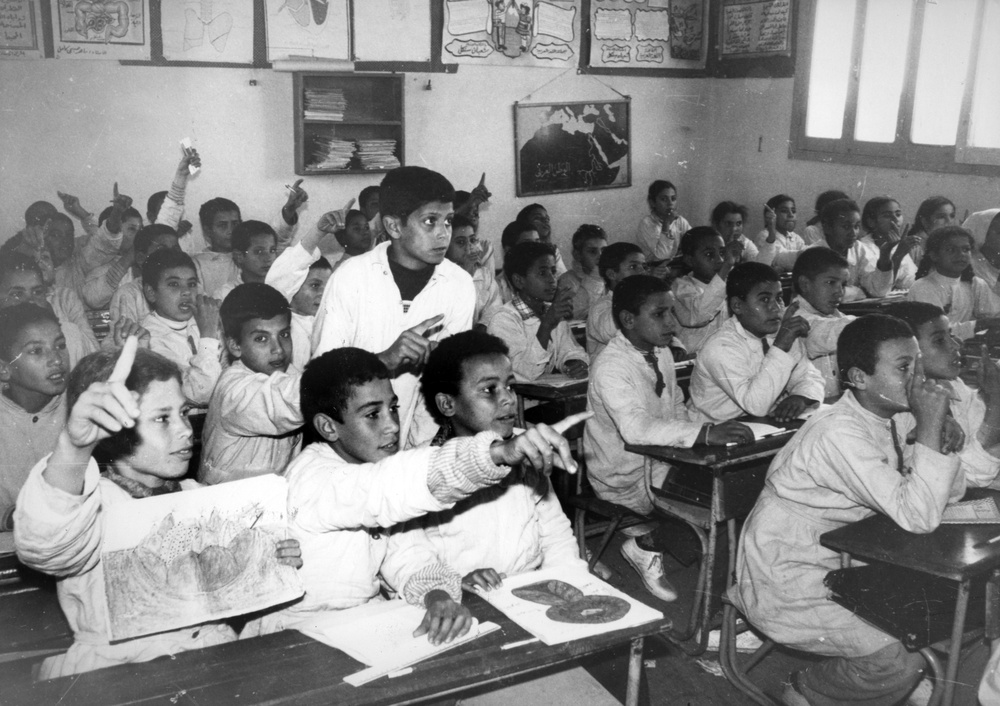 Children in classroom, Egypt
