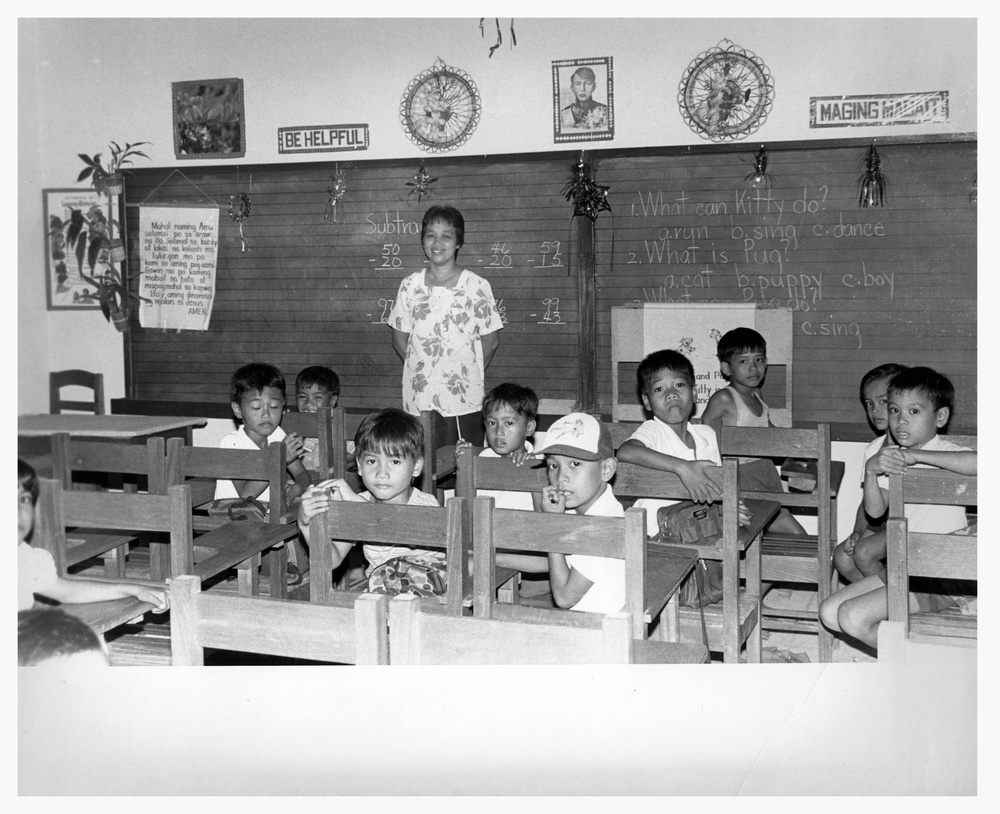 Children in classroom, Banaba elementary school