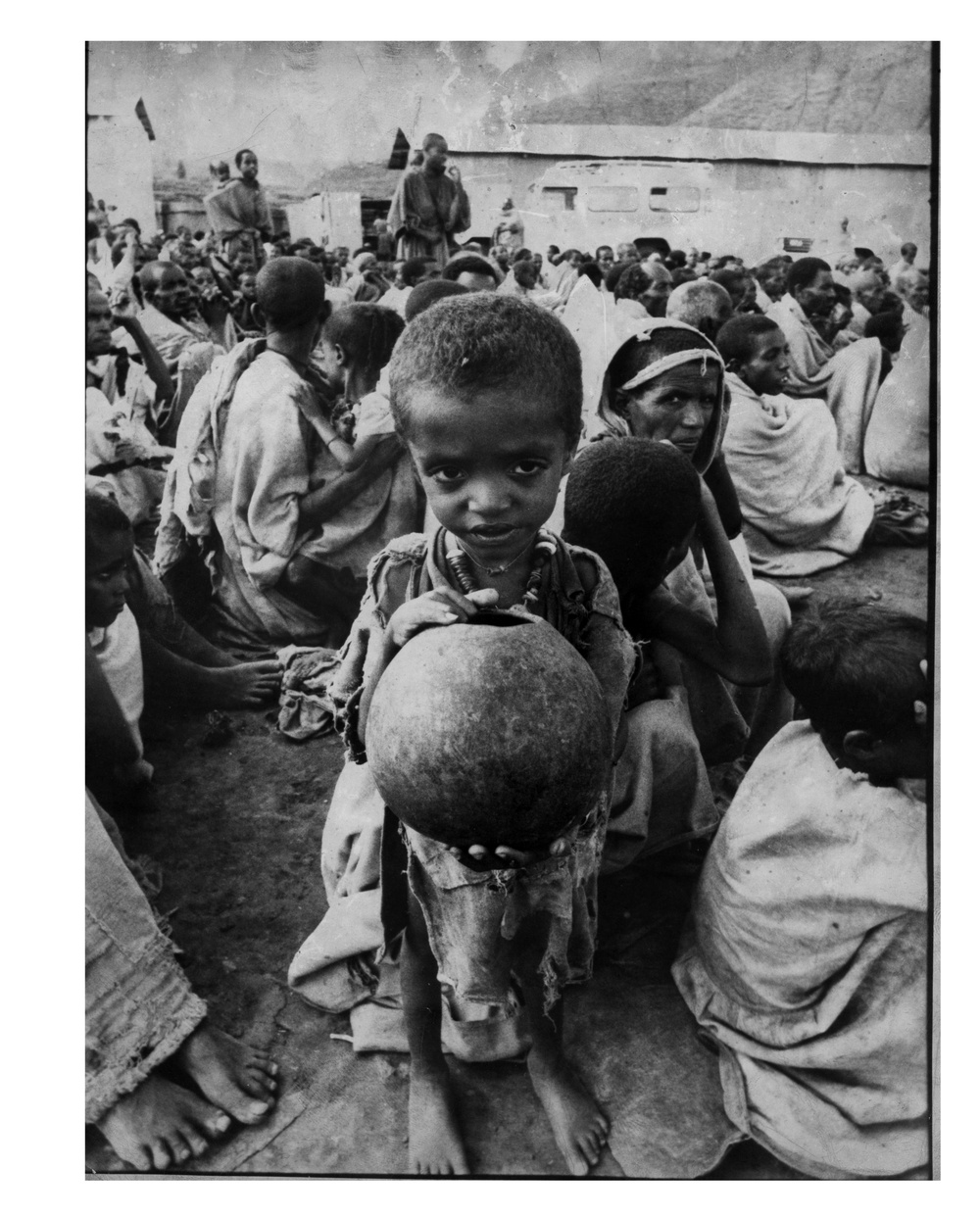 Refugees in an Ethiopian camp