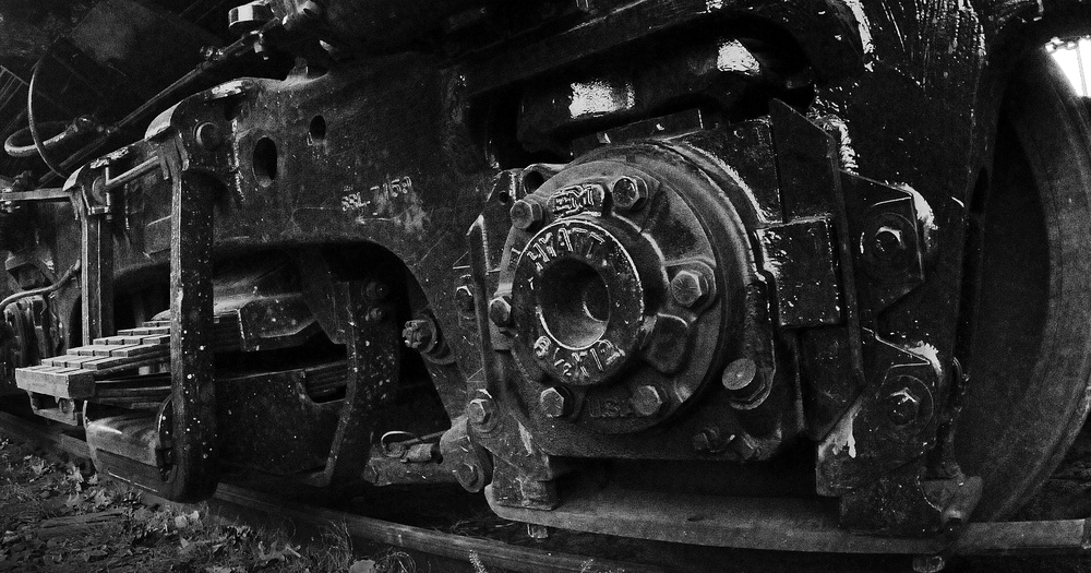 Rail wheels symbolize power, danger