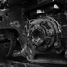 Rail wheels symbolize power, danger