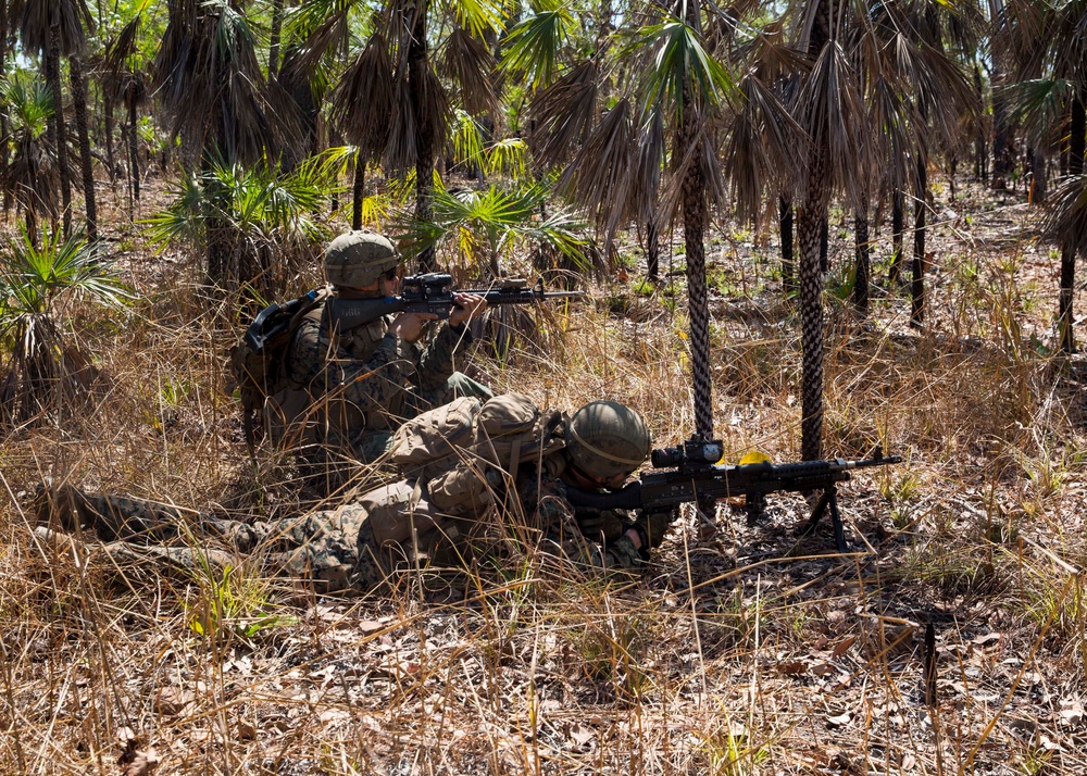 U.S. Marines and Australian soldiers conduct helicopter raid training