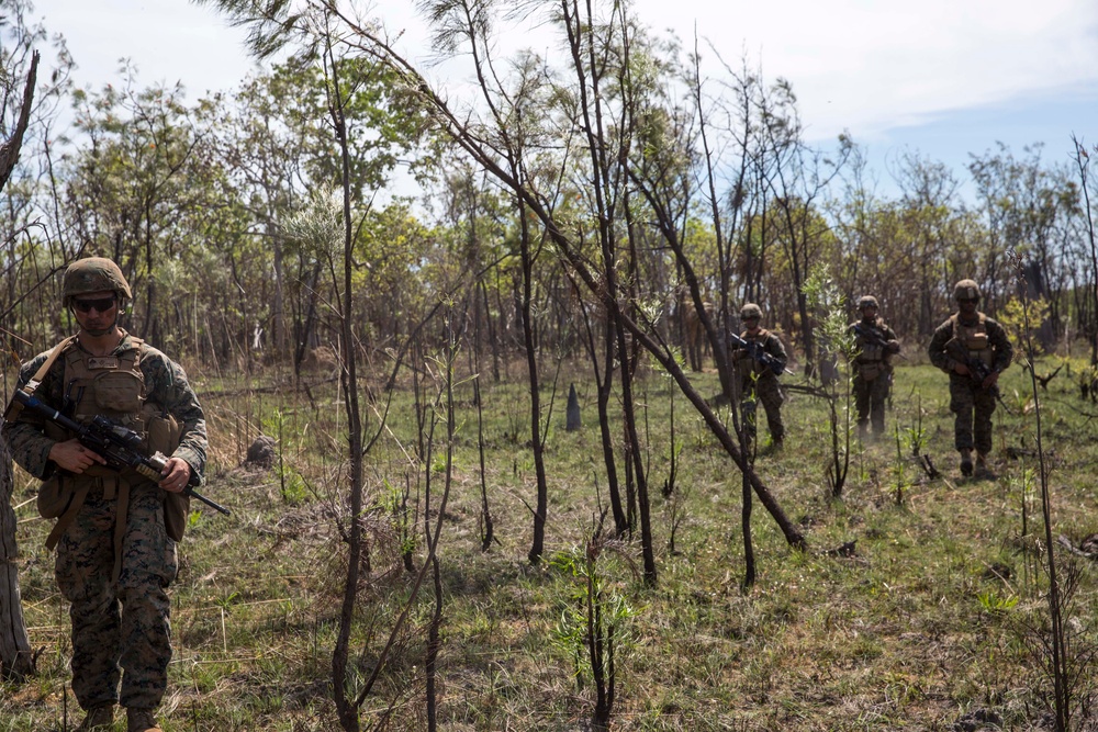 U.S. Marines and Australian soldiers conduct helicopter raid training