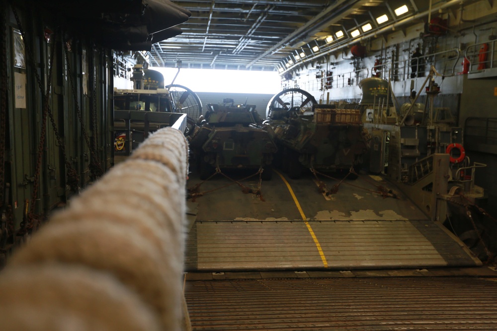 LCAC operations aboard the USS Anchorage