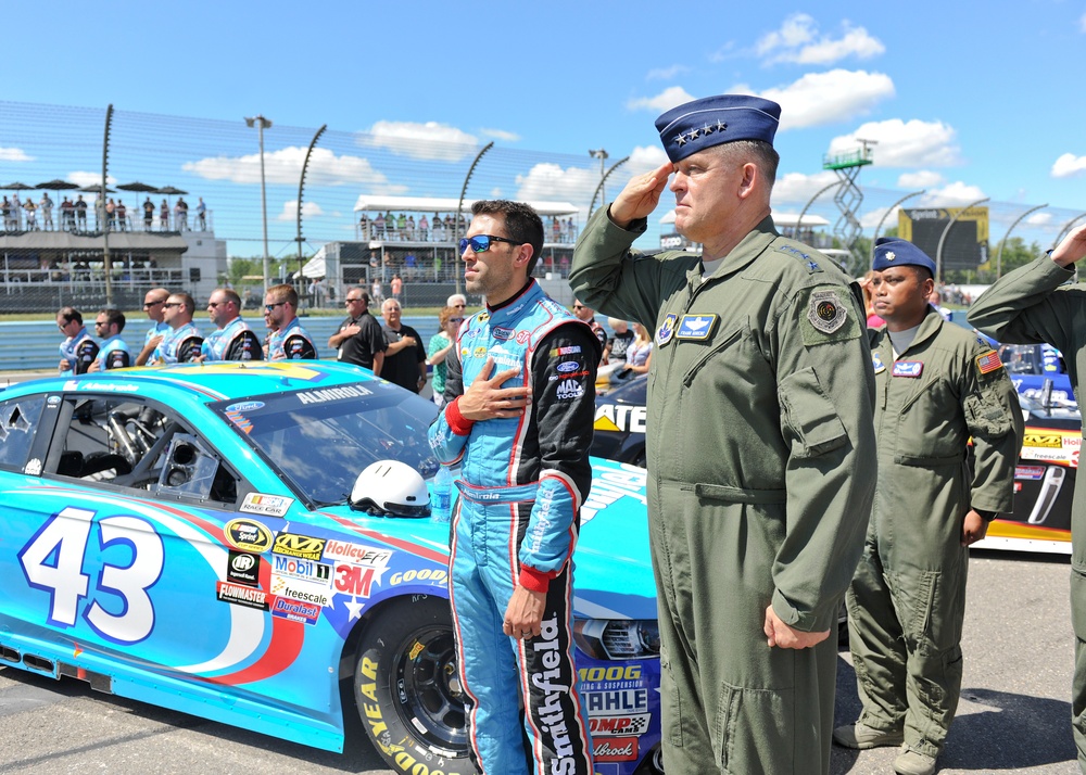 Respect for the flag at the race