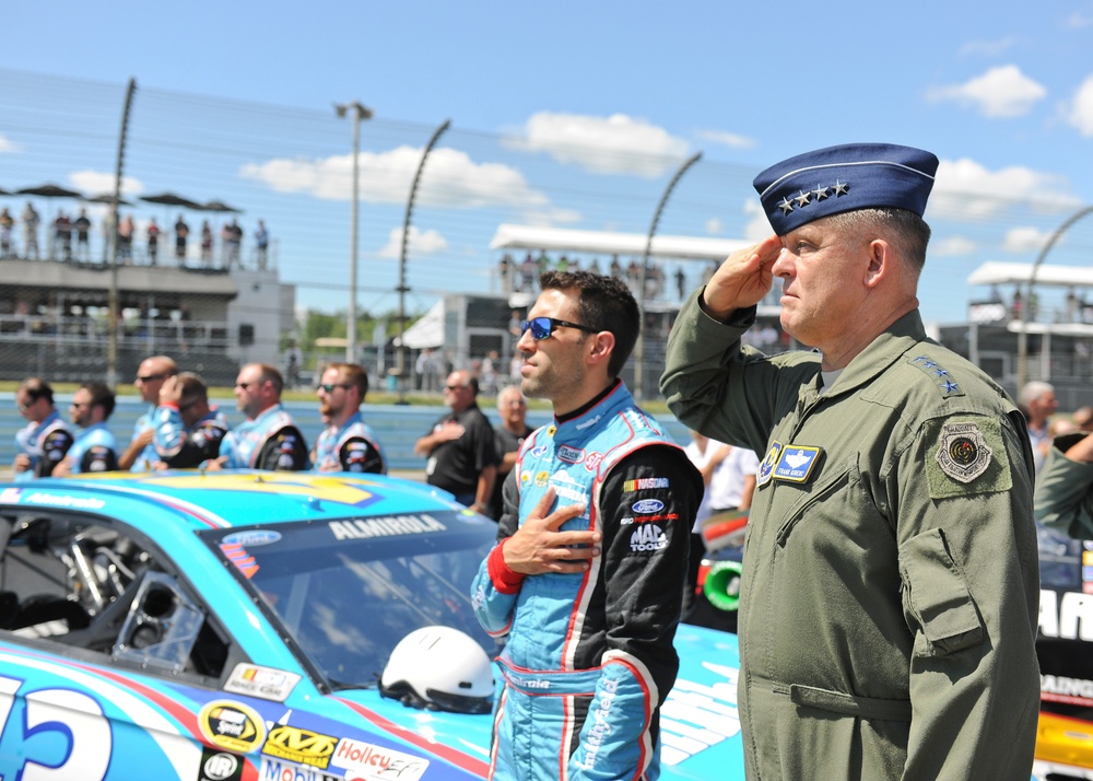 Respect for the flag at the race