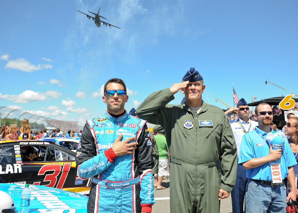 Respect for the flag at the race